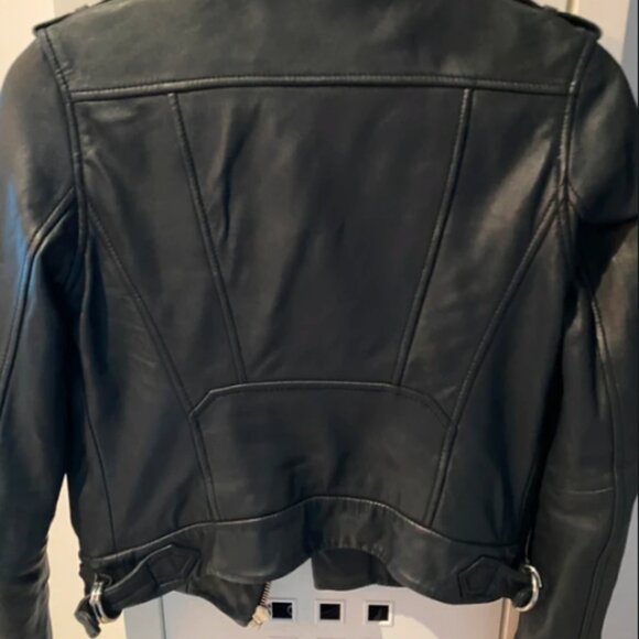 Maje “Bastille” Leather Jacket – Navy Blue – Size FR 36 / US 4 (S) - Picture 3 of 8